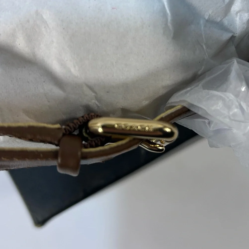 Coach Harley Sandals in Signature Brown Jacquard Women 10 gold adjustable buckle - Picture 7 of 9